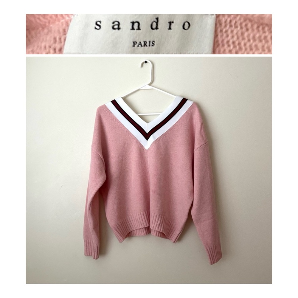 SANDRO Paris pink sweater